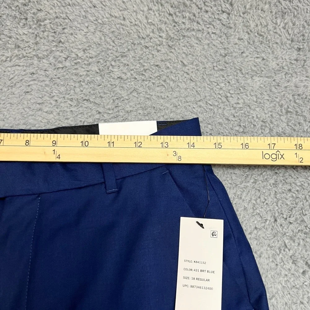 Calvin Klein Dress Pants Kids Size 18 Blue New K841152 Flat Front Tapered Leg